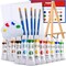 Art Canvas Paint Set Supplies – 22-Piece Canvas Acrylic Painting Kit with Wood E